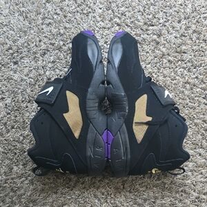 Nike Black and Purple Athletic Shoes Diamond Air Turf